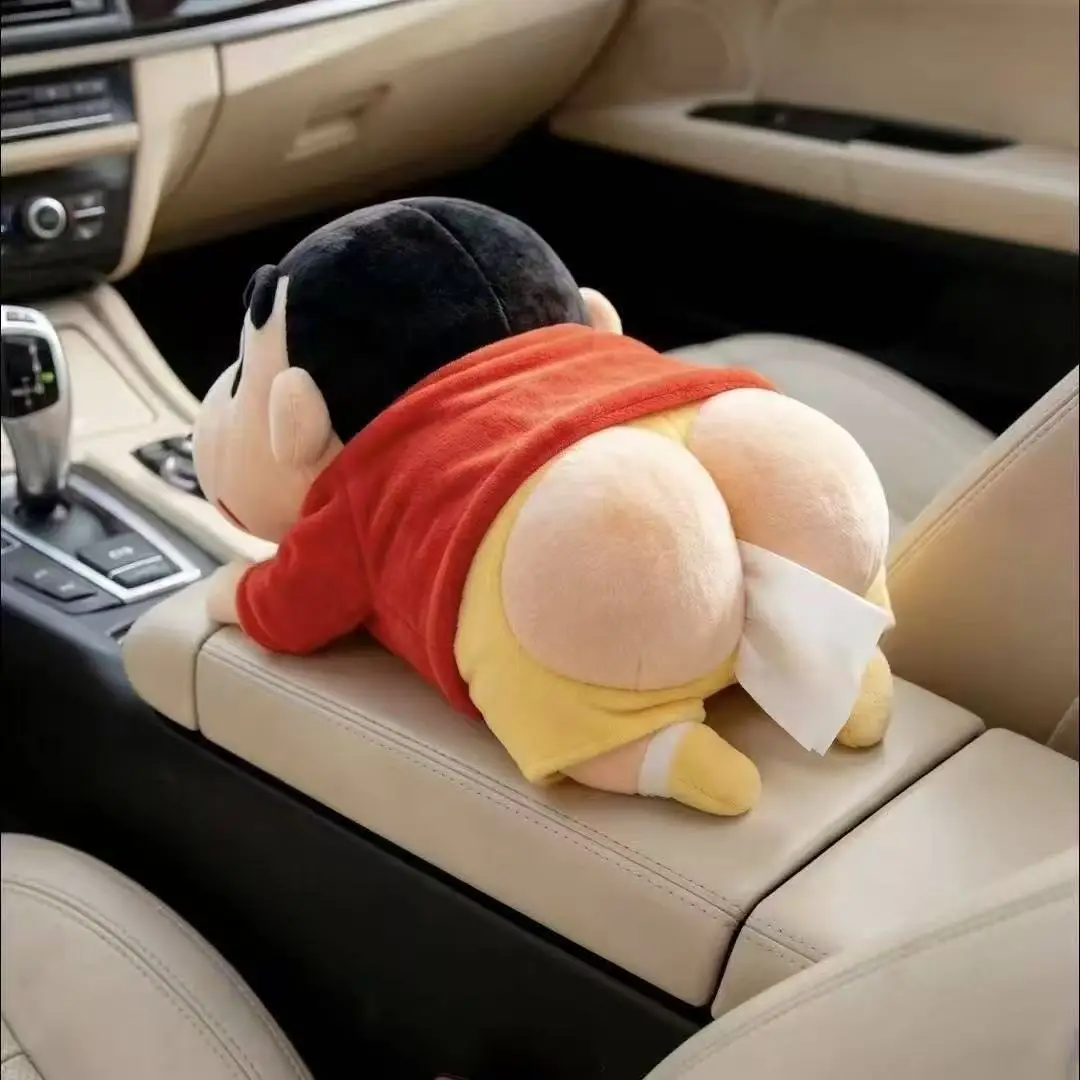 Cartoon Anime Crayon Shin-chan Plüsch-Papierbox Weiche und Niedliche Abstrakte Lustige Puppe Interessantes und Kreatives Dekoratives Spielzeug – Detail 7