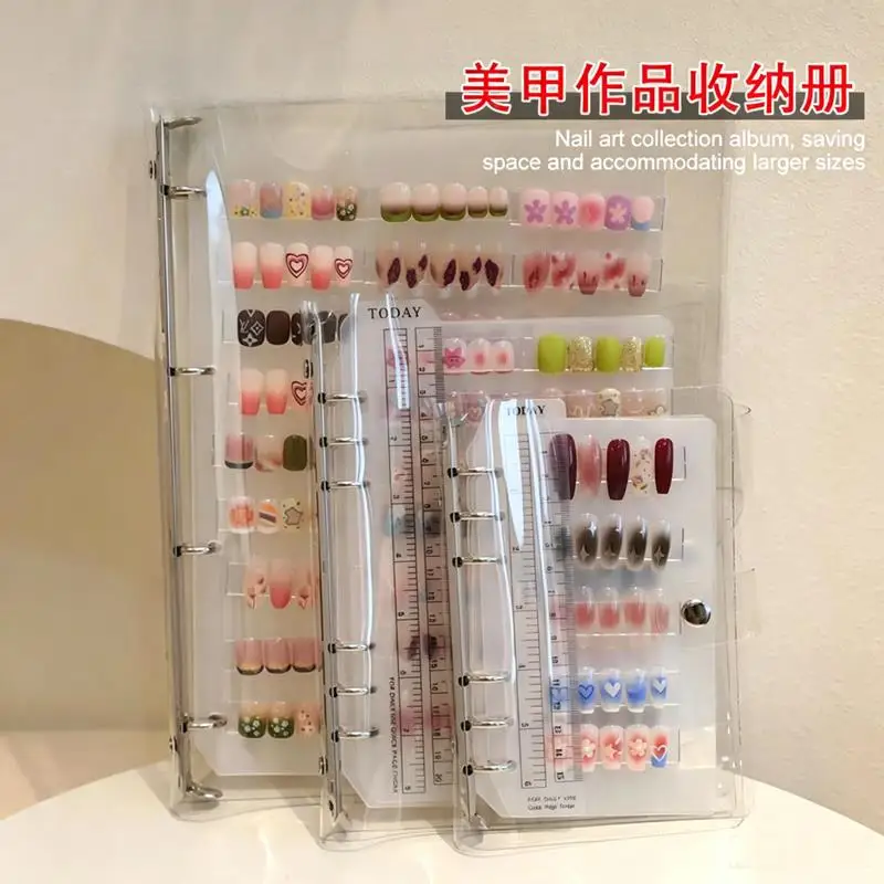 Nail Art Piece Storage Book Large Capacity Exhibition Photo Album Card Clip Display Board DIY Simple Album Storage Book