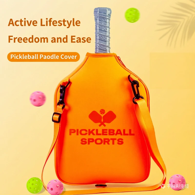 Men Women Pickleball Racquet Backpack Waterproof Pickleball Paddles Cover Large Capacity Dive Material Pickleball Sporting Bags