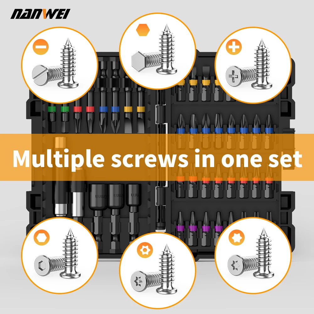 NANWEI Deluxe Screwdriver Case Home Work Screw Repair Kit Multifunction