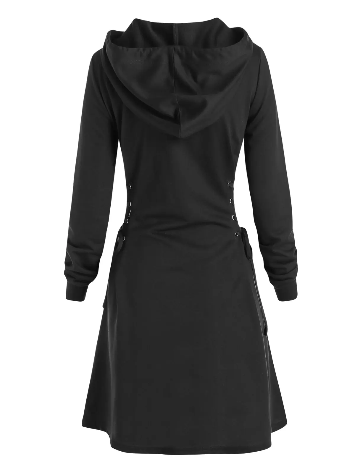 Proximity Wstring-Mini robe à capuche décontractée pour femme, manches longues, robe de soirée d'automne