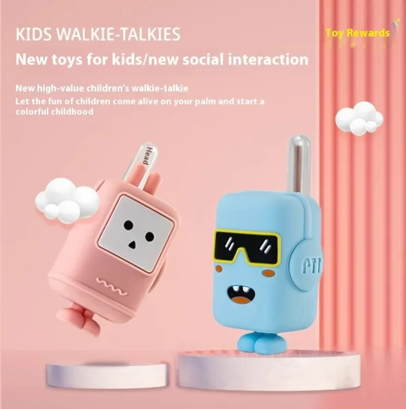 Mini Two Way Walkie Talkies for Kids Interactive Toy for Parent Child and Couple Outdoor Fun