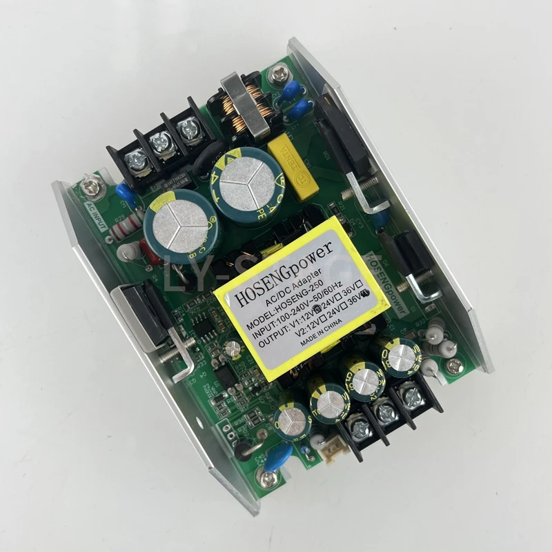 HOSENGPower 250W 36V/12V DC Power Supply Board for LED Par Lighting Waterproof AC Power Modular Switch Kit