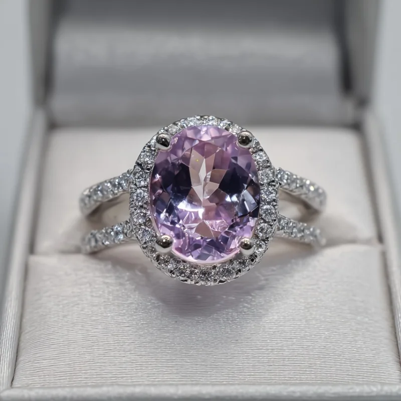 SGARIT Natural Amethyst S925 Sterling Sliver Fashion Jewelry Wedding Band Amethyst Engagement Rings
