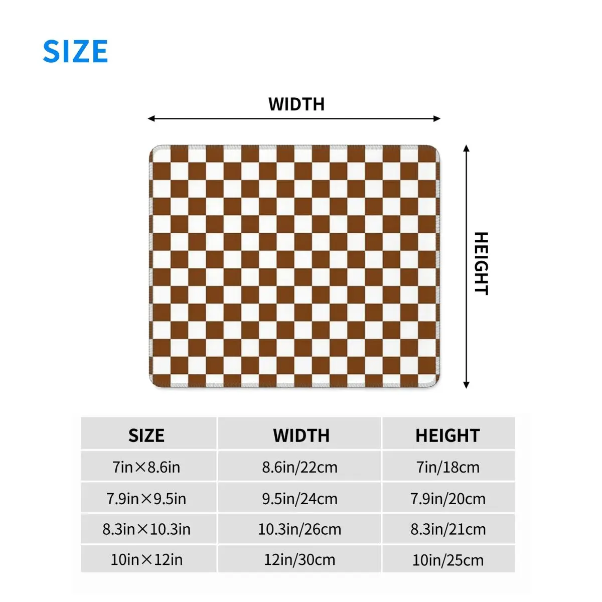 White And Chocolate Brown Checkerboard Mouse Pad Computer Keyboard Mouse Mat Gamer PC Desk Mat Office Table Mats