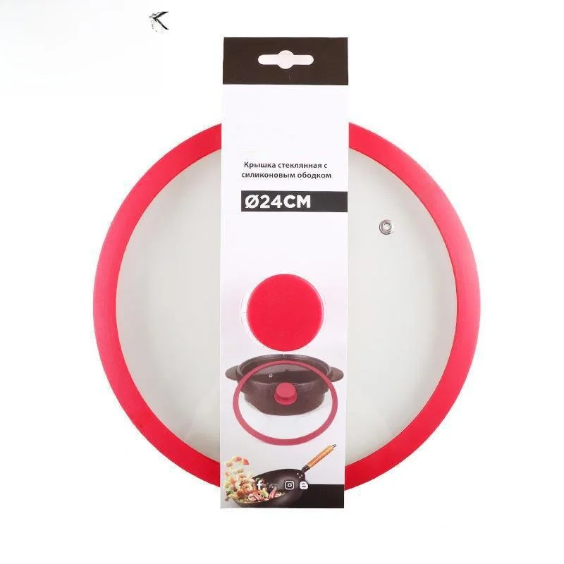 

Luxury Smart Silicone Glass Cover for Woks And Steaming Pots Durable Universal Pot Lid Home Cooking Accessories