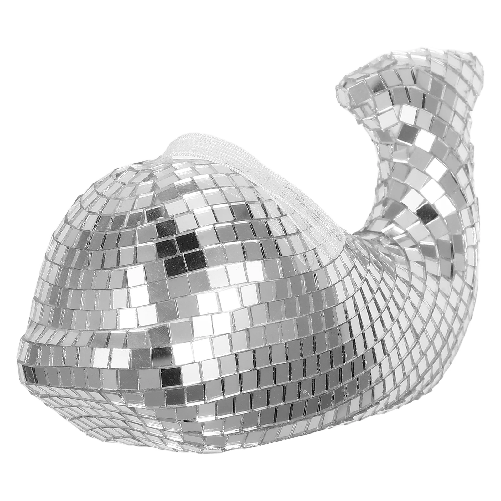 

Creative Mirror Whale Disco Ball Decor Cartoon Animal Sculpture For Home Bedroom Party Tabletop Sturdy Foam Glass Decoration