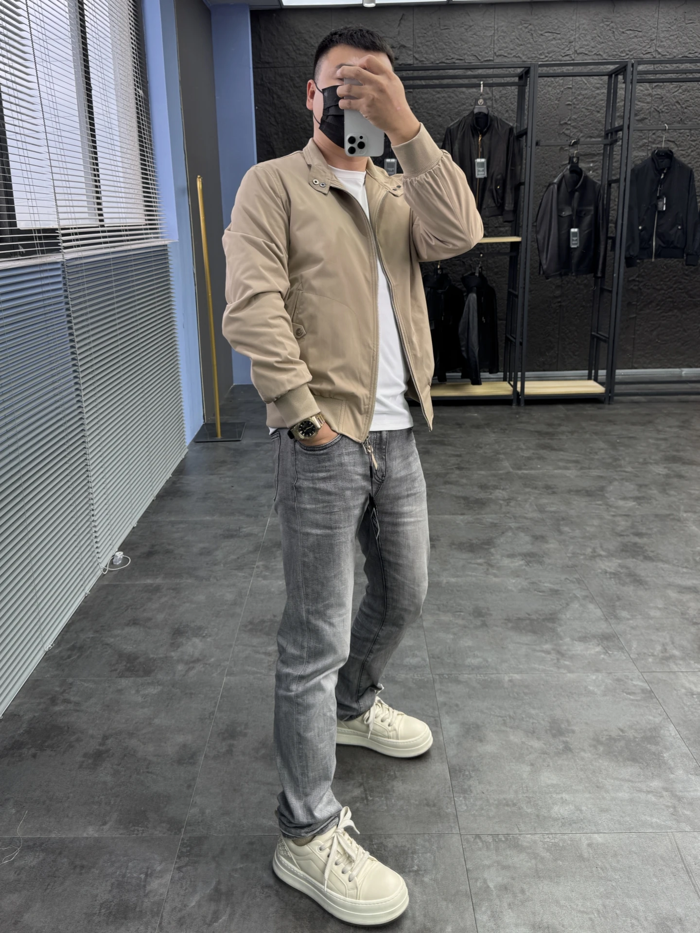 

Svip Cabinet 3K Harlington G9 Jaet Men's Casual Vintage Collar Leisure Outerwear Stand Fit Polyester Fiber Zipper Closure