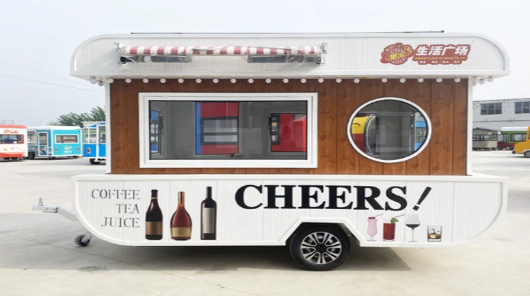 R*-Cheap Outdoor Street Fast Food Truck Hot Dog BBQ Cart Mobile Food Kitchen Trailer