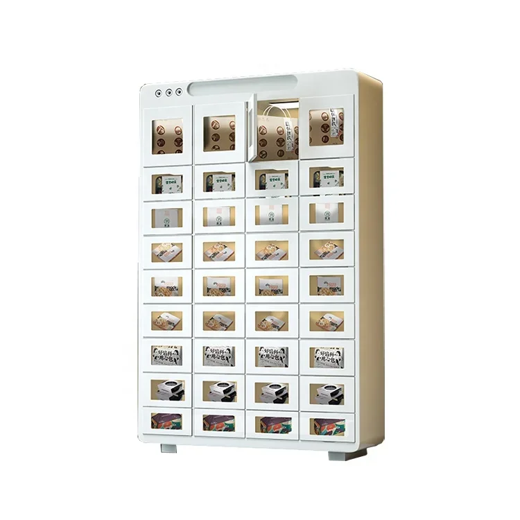 Smart Electronic Food Storage Locker Assembled Steel Parcel Locker for Food Delivery Refrigerated Heated Waterproof Food Cabinet