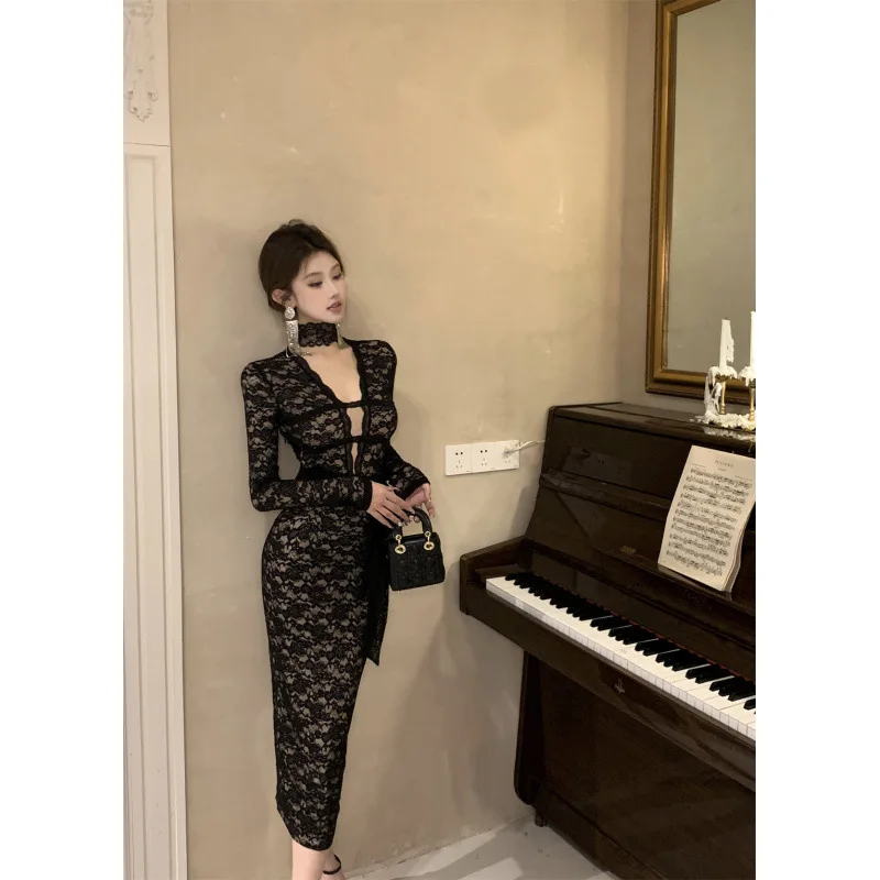 Sense of DesignVWomen's Lace Slimming Waist Dress