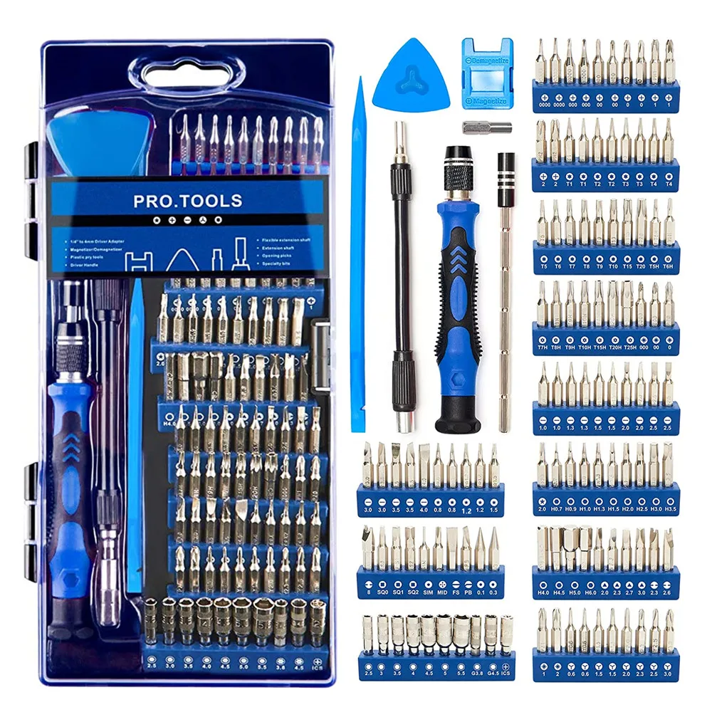 Precision Screwdriver Set,124 in 1 with 110 Bits Magnetic Screwdriver Kit,Professional Electronics Repair Tool Kit for Computer