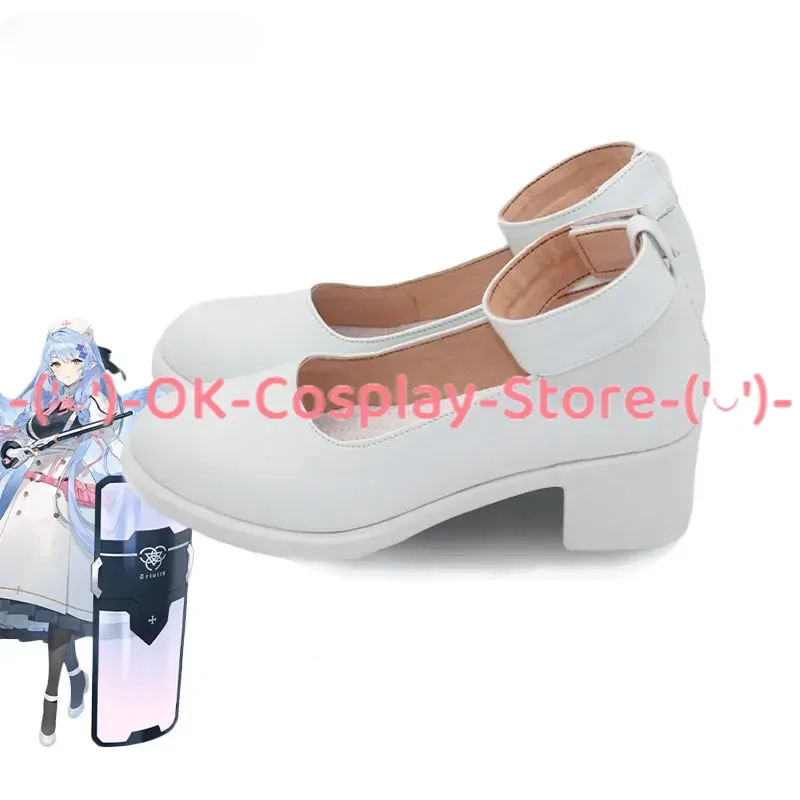 Aoimori Mine Cosplay Shoes Game Blue Archive Cosplay Prop Halloween Carnival Boots PU Leather Shoes Custom Made