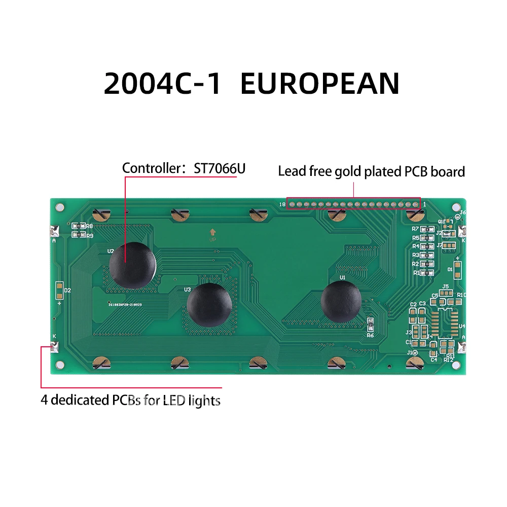 LCD 2004C-1 European Large Character Display Orange Color Character Module 5V Parallel Port Screen 20*4