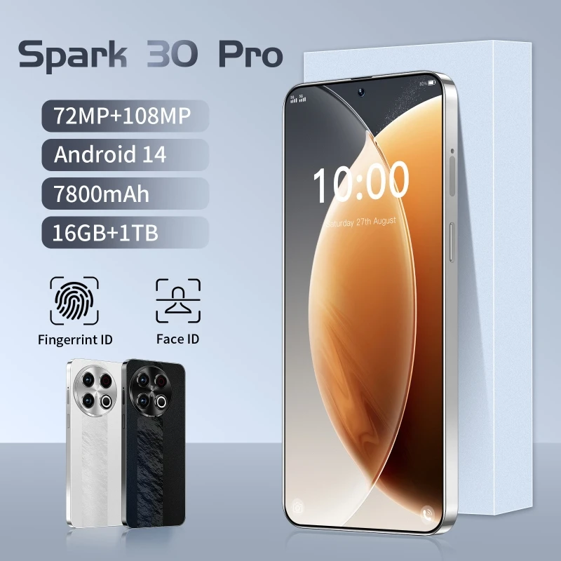 2025 Spark 30 Pro Smartphone 5G Dual SIM teléfono móvil caliente 22GB + 2TB teléfonos móviles originales 8000mAh Android14 teléfono celular versión Global