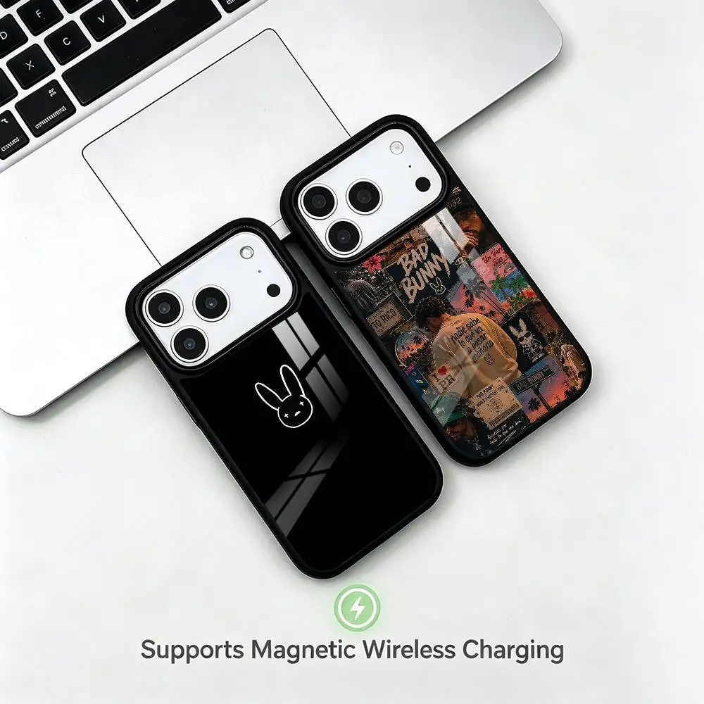 POP Singer Bad Bunny  gift Phone Case For iPhone17,16,15,14,13,12,11 Plus,Pro Supports Magnetic Wireless Charging