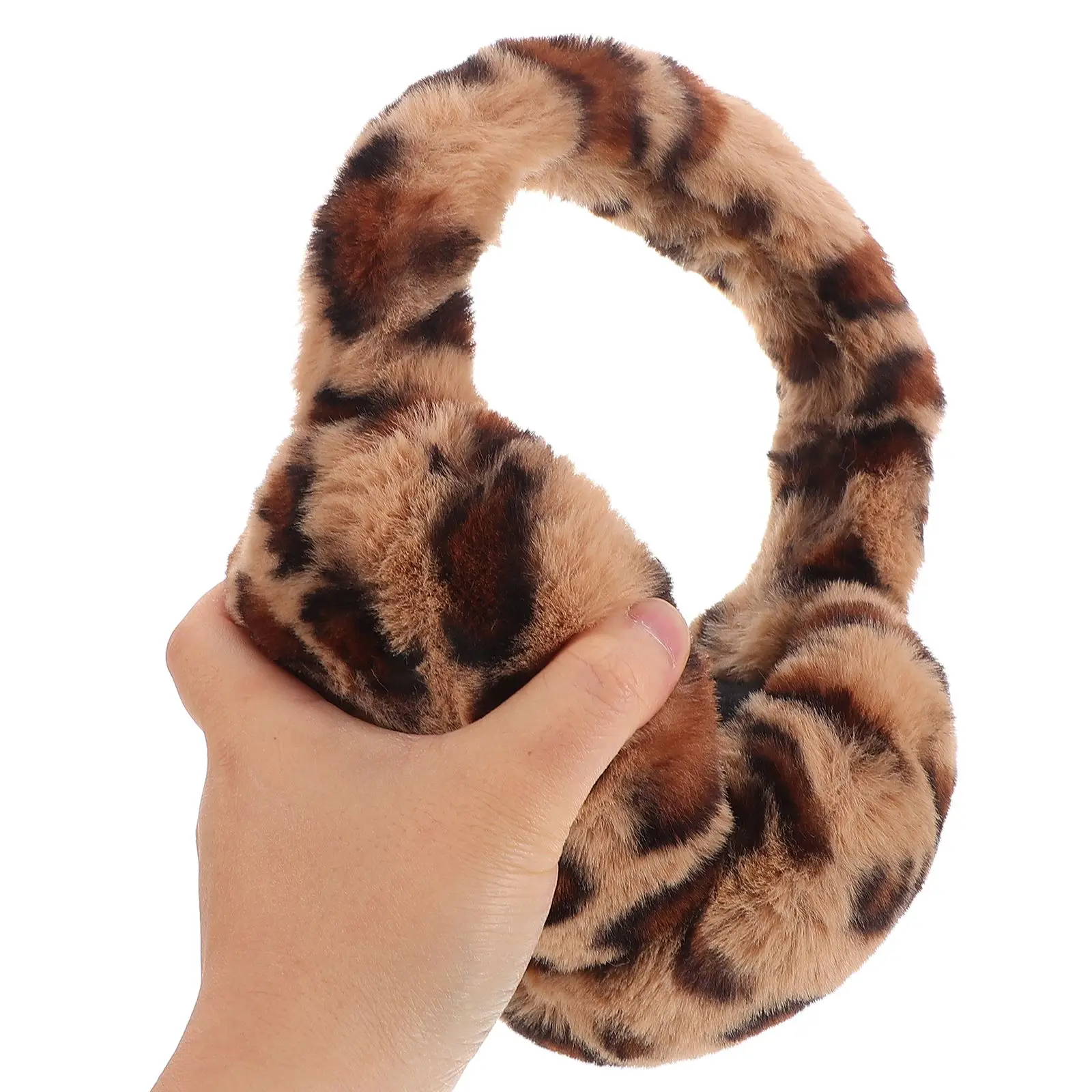 Winter Ear Muffs Women And Girls Faux Fur Cute Leopard Earmuffs Fluffy Ear Covers For Outdoor Cozy Cold Weather Accessories