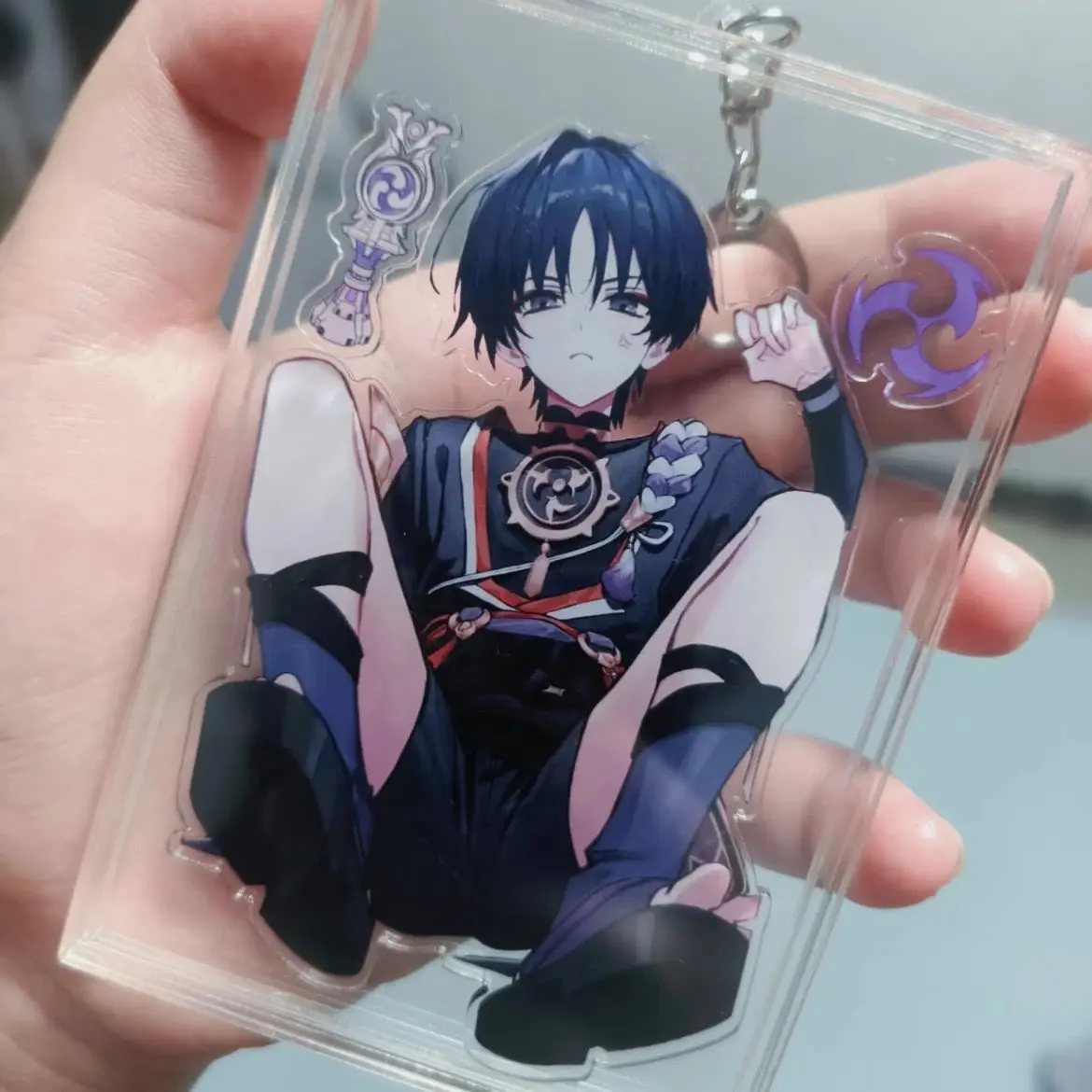 Странники вокруг Genshin Impact, разбросанные солдаты, качающаяся музыка, акриловое просо, высокая красота, креативное украшение сумки-подвески