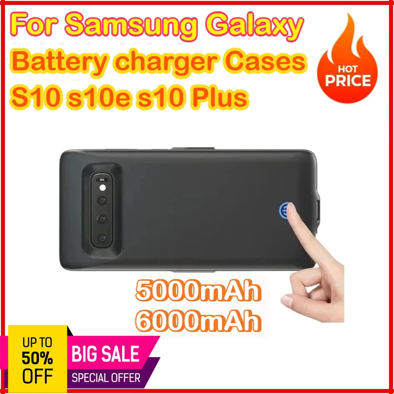 

6000mAh For Samsung Galaxy S10 S10e S10 Plus Battery Charger Case Battery Case Batterie Externe Charging Cover Powerbank Case
