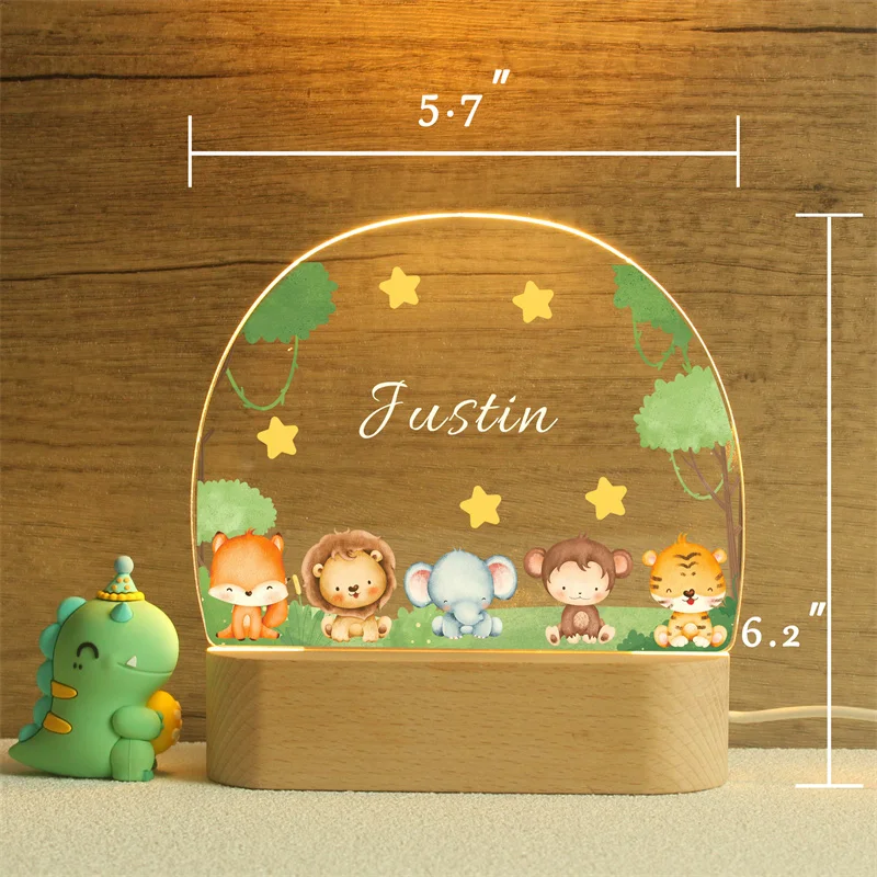 Imagem -06 - Custom Name Night Light para Crianças Presente Personalizado para o Bebê Decoração do Quarto