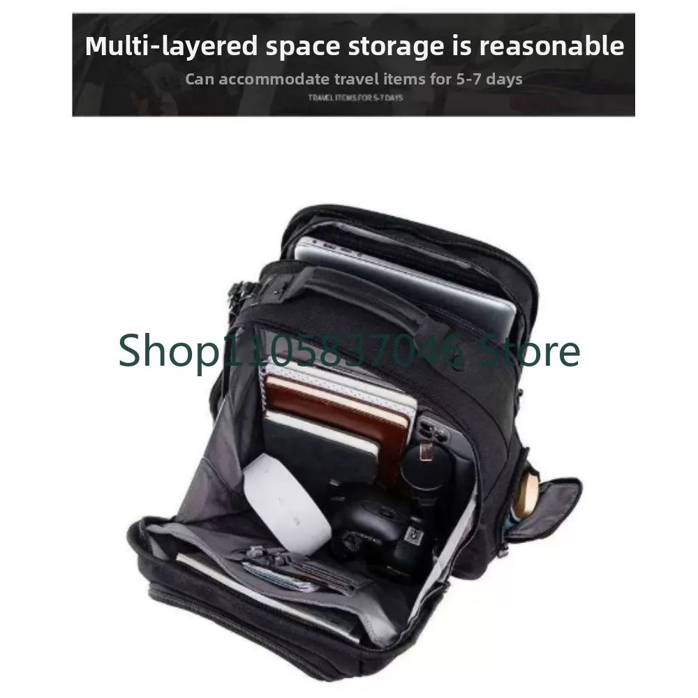 Men's ballistic nylon backpack, business commuting outdoor tool, large capacity computer bag