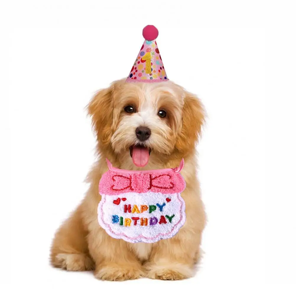 Lightweight Dog Birthday Hat Pet Birthday Hat Pet Birthday Party Supplies Set Cat Dog Celebration Accessories with Hat for A