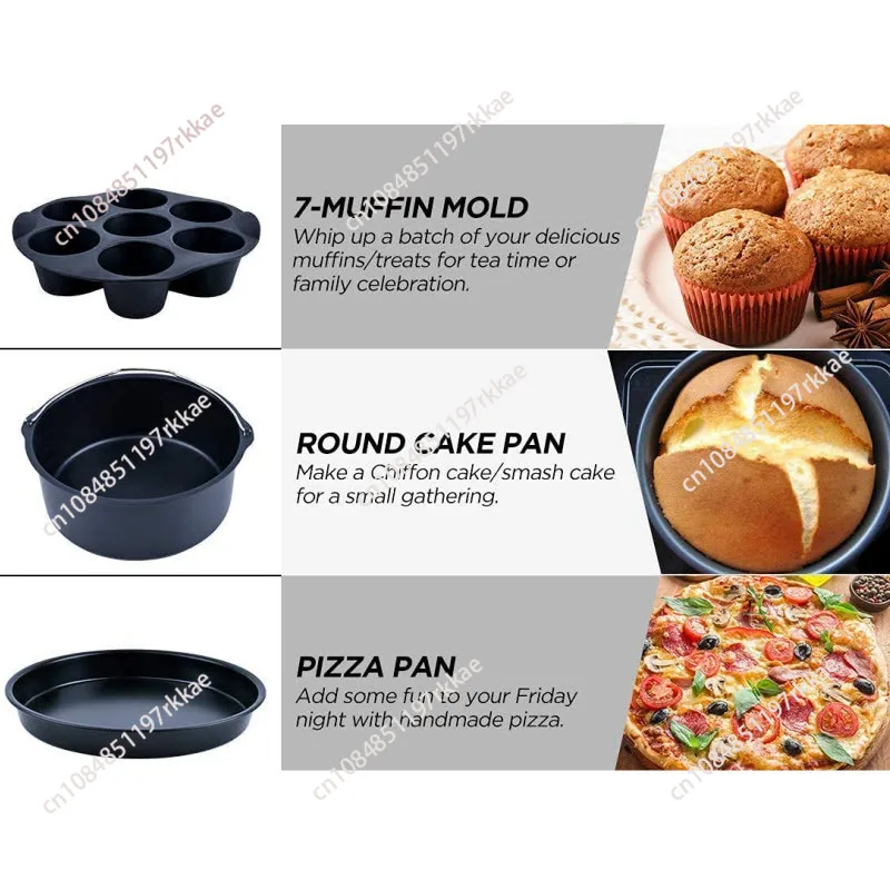 Air fryer accessories 8in inch 11 piece cake pan