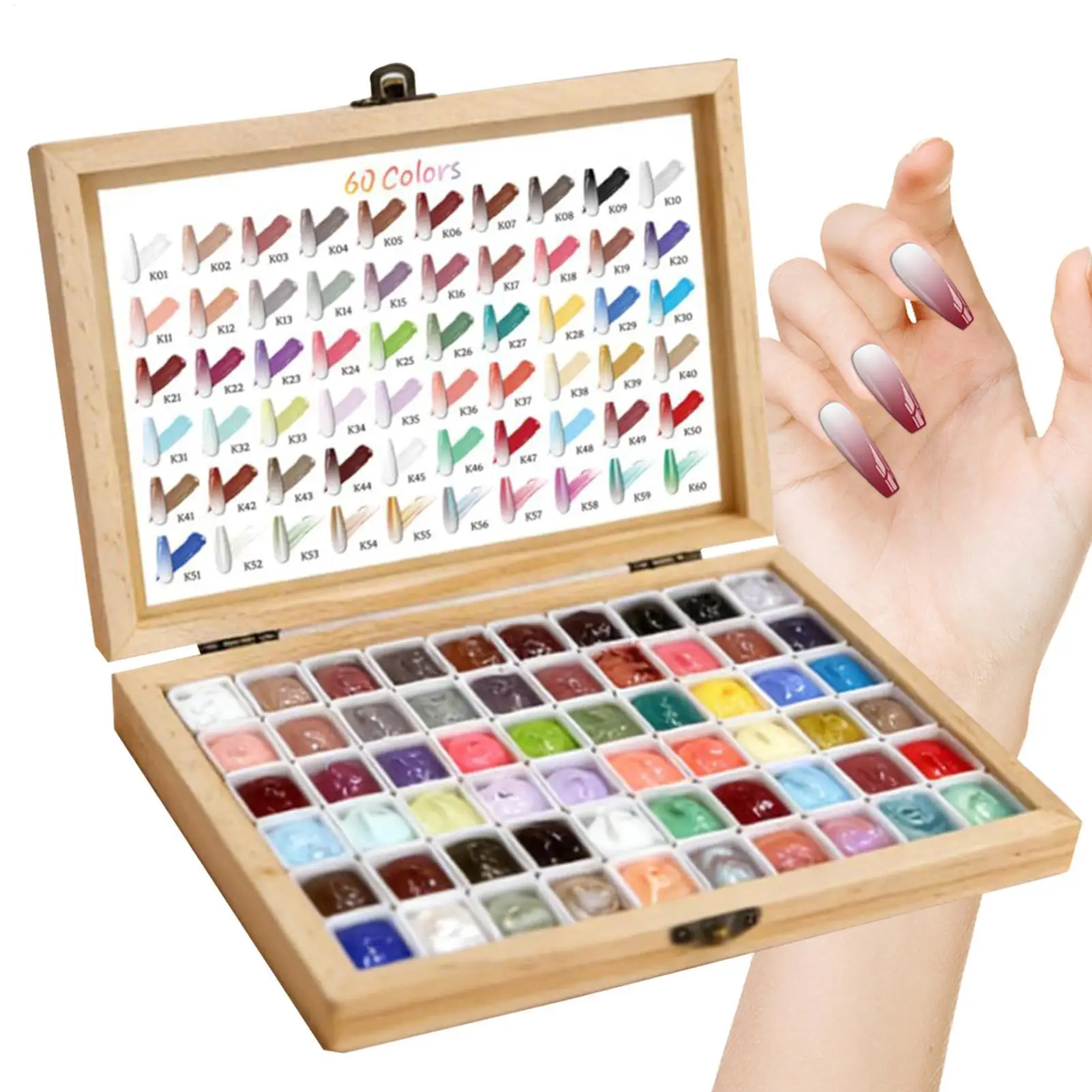 No-Wipe 60 Colors Gel Pat Paint For Nails Highly Pigmented Nail Patting Gel For Home Travel Dormitory Salon Women Girls Beginner