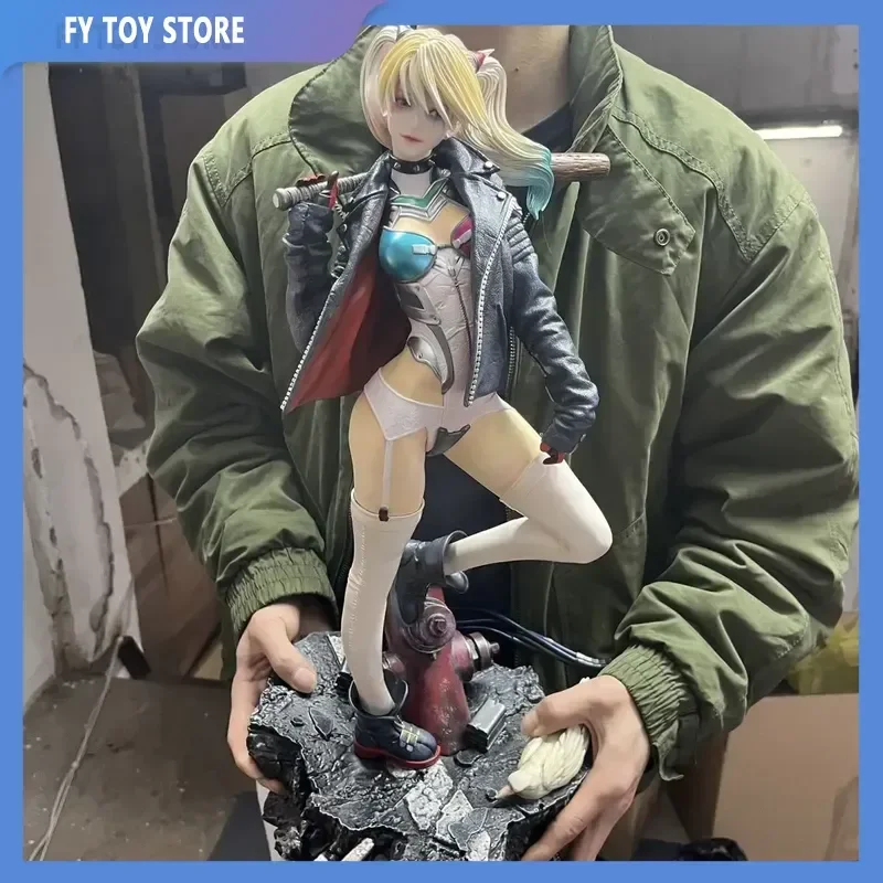 33 ซม.Harley Quinn Action Figure สะสม Harleen Quinzel Clown สาวรูปปั้นของเล่นสําหรับของขวัญวันเกิดคุณภาพสูงมือวาด