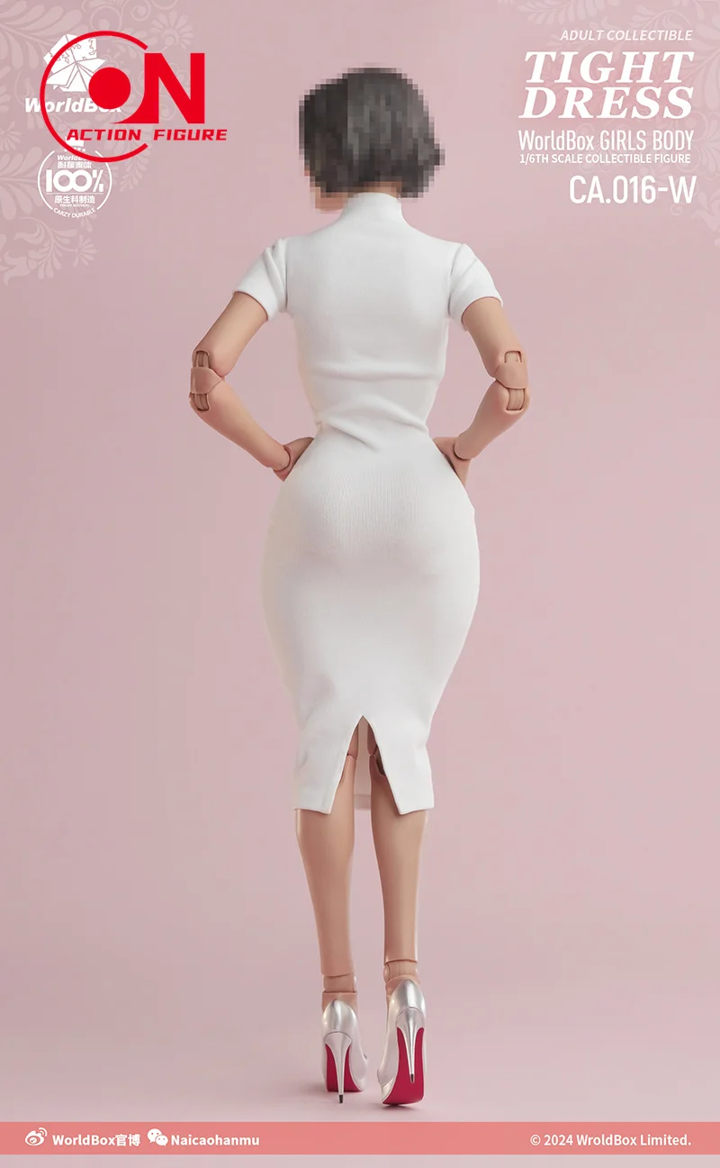 【2025 Q3】 Worldbox CA016 1/6 saia bodycon feminina com espartilho de couro modelo de roupas adequado para corpo de figura de ação de soldado AT210 de 12 ''