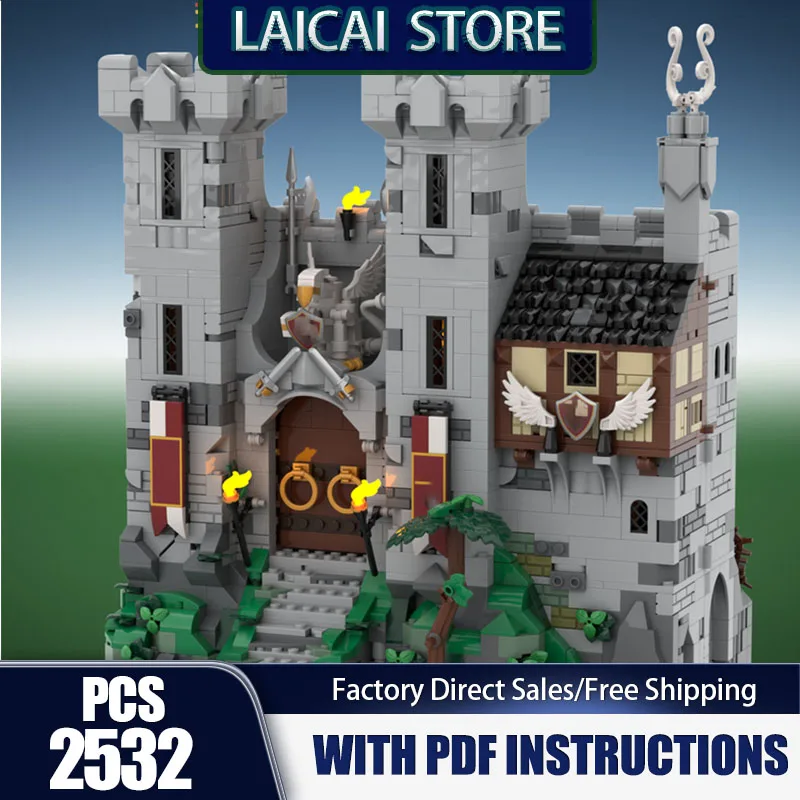 中世の城モデル Moc 組み立てブロック ジュエの城モデル テクノロジー モジュール式ブロック ギフト クリスマス おもちゃセット 組み立て