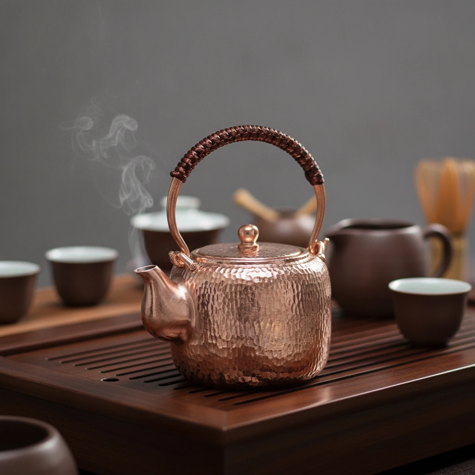 Copper Tea Kettle Vintage Copper Kettle Stovetop Teapot Elegant Kitchenware Heavy Gauge for Artisan Collectors, Tabletop