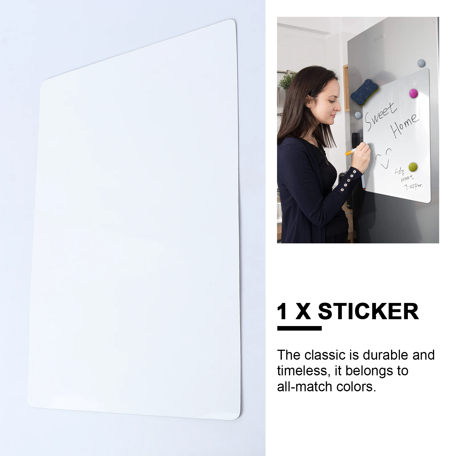 

Magnetic Message Post Whiteboard Fridge Stickers Reusable PVC Dry Erase Refrigerator Home Supplies Self stick Note