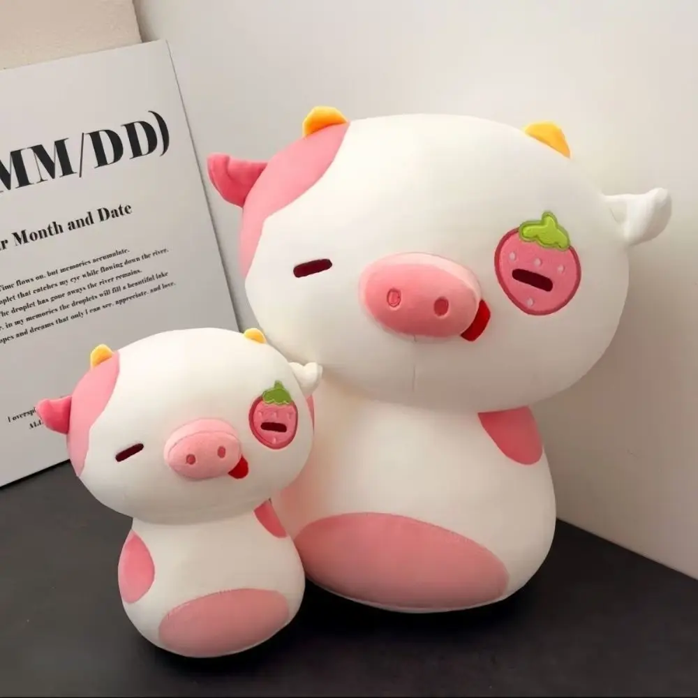 かわいいふわふわイチゴ牛豚ソフトなだめるようなイチゴ豚20CM漫画ピンクガーリッシュハートかわいい男の子女の子