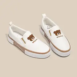 Slip On Loafers Canvas Kawaii Cute Female Footwear Stylish Promotion Low Price Spring Original New In Autumn Women's Shoes