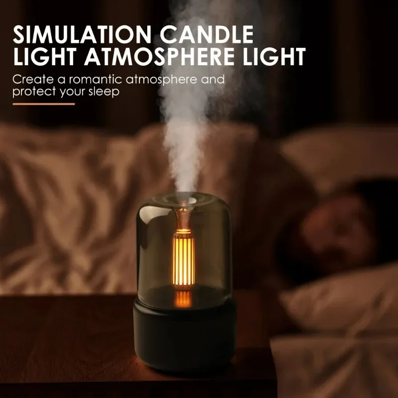 Aroma Diffuser Air Humidifier น้ํามันหอมระเหยน้ํามันหอมระเหย Luminous FOG Cooler สเปรย์บ้านห้องนอน Office Car Humidifier