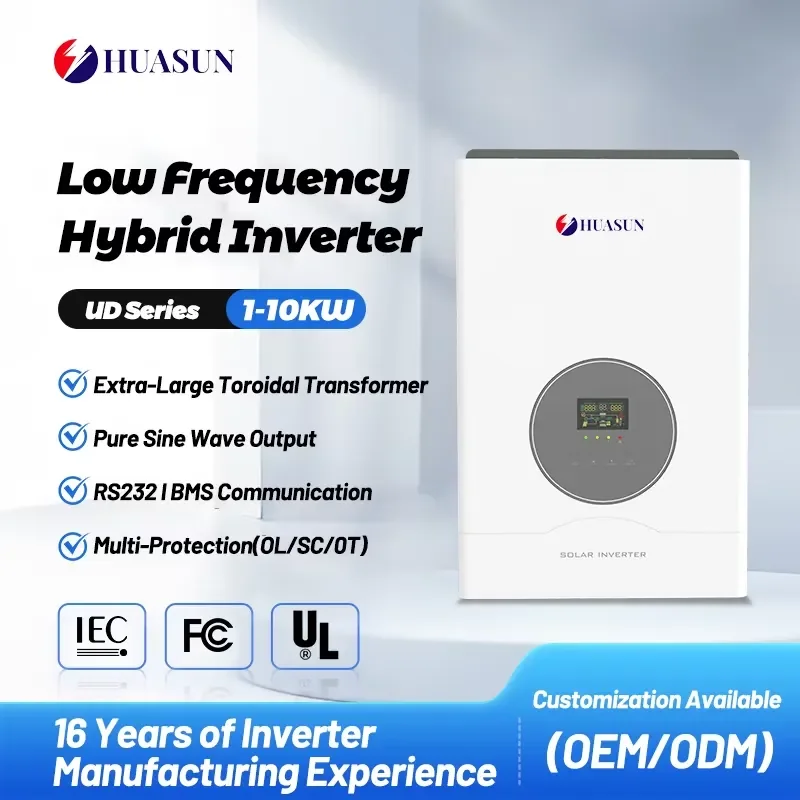 Hybrid Solar Inverter On-Grid Off-Grid 5KW 6KW 8KW MPPT Pure Sine Wave 48V Battery Charger UPS Power String Central Micro