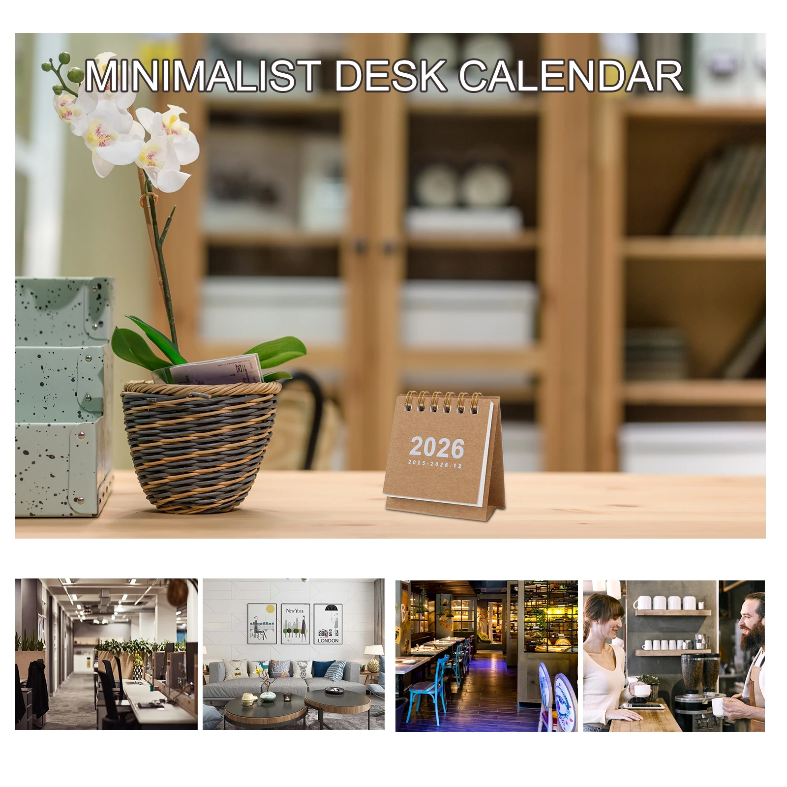 

Mini Desk Calendar 2024 Small Paper Blue Block Home Decor Task Planner Lightweight Portable Block Calendar