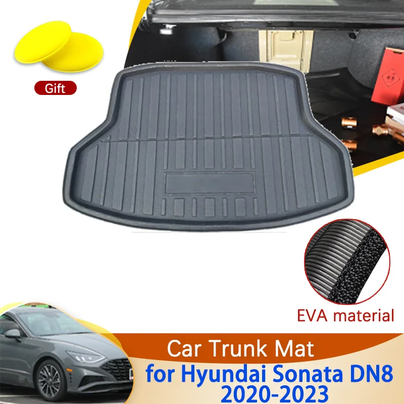 

Car Rear Trunk Mat For Hyundai Sonata 2021 2022 DN8 2020~2023 Accessories Floor Tray Liner Cargo Boot Carpet Auto Mud Mats Cover