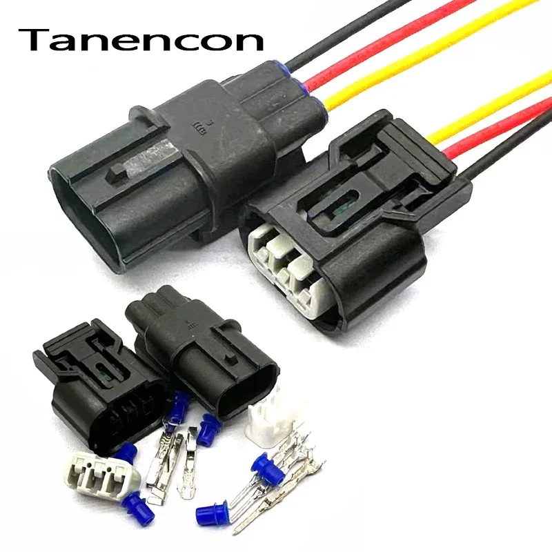 1 Set 3 Pin Car Small Lamp Connector High Voltage Package Ignition Coil Plug 6188-4739 6189-0887 for Honda