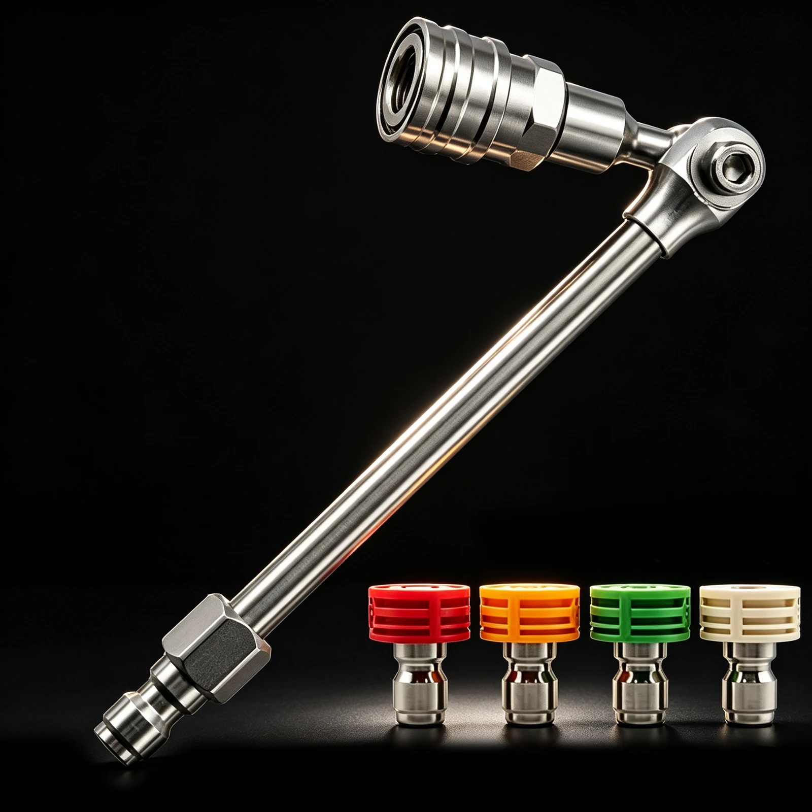 1/4 Quick Connect Pressure Washer Extension Wand, Angle Adjustment Washing Gun with Nozzle, High Pressure Car Wash Gun