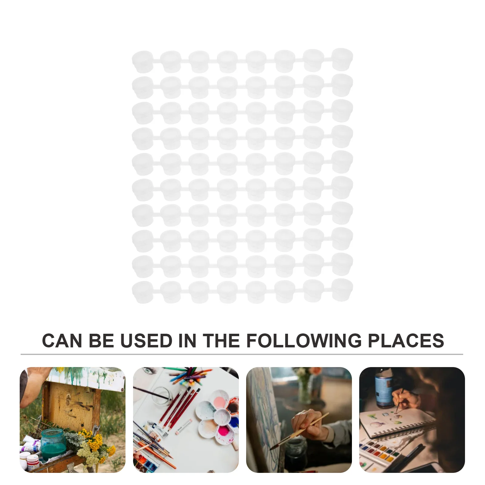 

40pcs Paint 3Ml Clear Storage Containers Mini Painting Cup Set For Pigments Cosmetics Glitter Powder Plastic Paint Pots