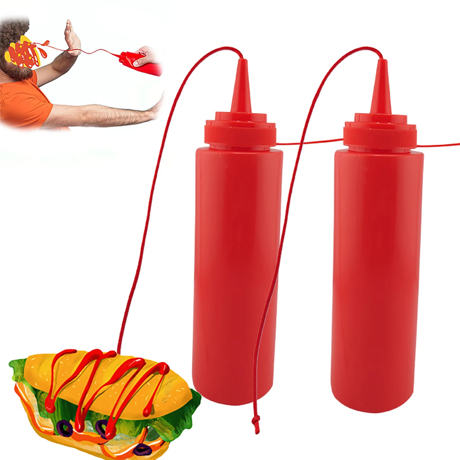 

Mocking, stress relieving, venting, startling, salad dressing props, simulation, salad dressing squeeze bottle, prank toy