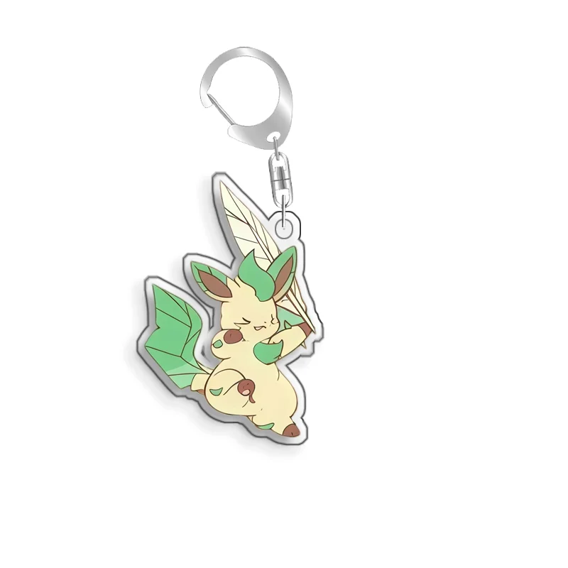 For Pokemon Elf Flareon Jolteon Vaporeon Eevee Umbreon Sylveon Acrylic selfmade Cartoon Anime cute Keychain Pendant Toy gift 5cm