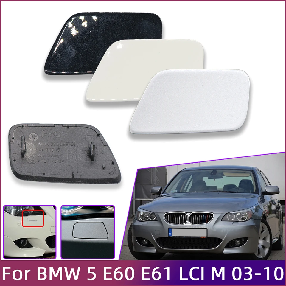 High Quality Auto Parts For BMW Series 5 E60 E61 LCI M-Sport 2003-2010 #51117897211 Headlight Washer Nozzle Spray Cover Cap