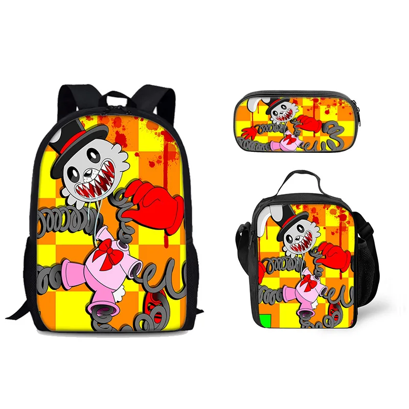 Classic Popular Novelty Funny Finding Frankie 3D Print 3pcs/Set pupil School Bags Laptop Daypack Backpack Lunch bag Pencil Case