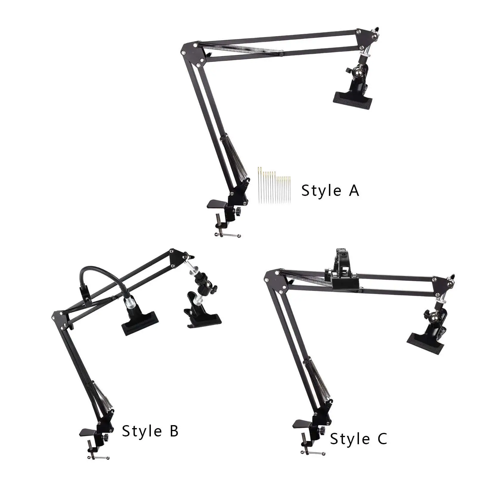 Embroidery Frame Stand Metal Table Clamp 360 Degree Rotating Adjustable Hoop Holder for Stitch Embroidery Projects