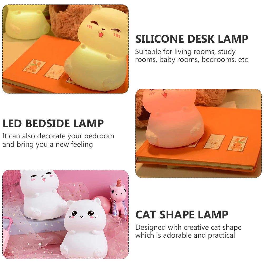 1 قطعة شكل Led ليلة قابلة للشحن سيليكون مكتب ضوء لغرفة النوم الحضانة الكرتون Led مصباح مصباح ديكور رائعتين