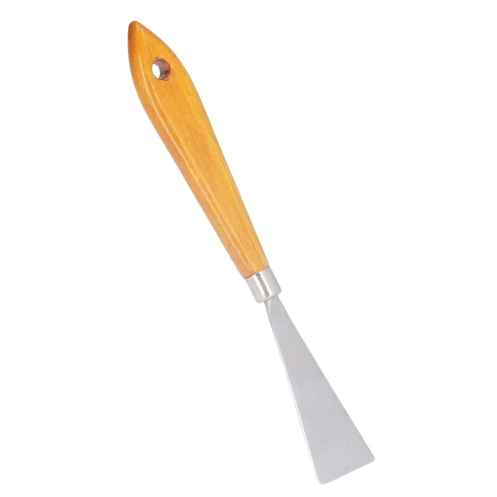 3pcs Premium Stainless Steel Palette Painting tool Brown Finish Hangable Art Painting Spatula Color Mixing Scraper Art Tools