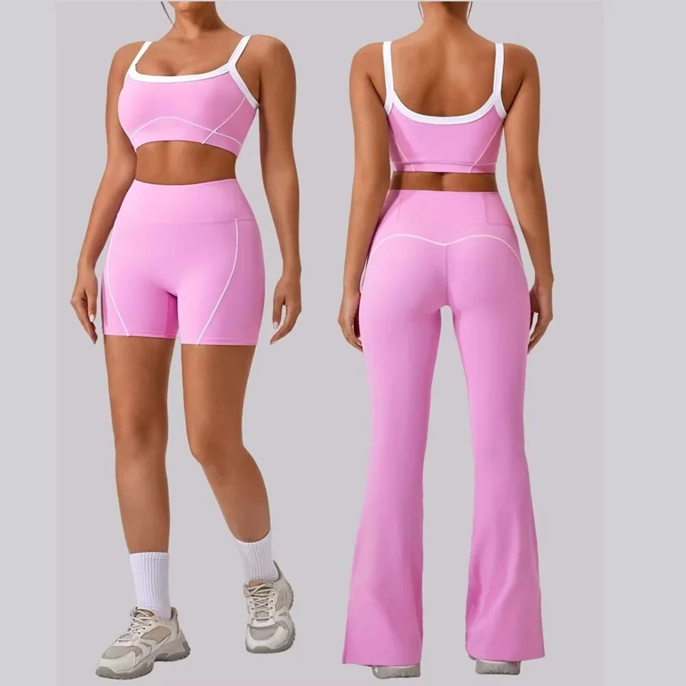 2 Piece Yoga Set Women Tracksuit High Waist Workout Sets Gym Clothes Push Up Fitness Running Sportwear Sport Bra Leggings Suit